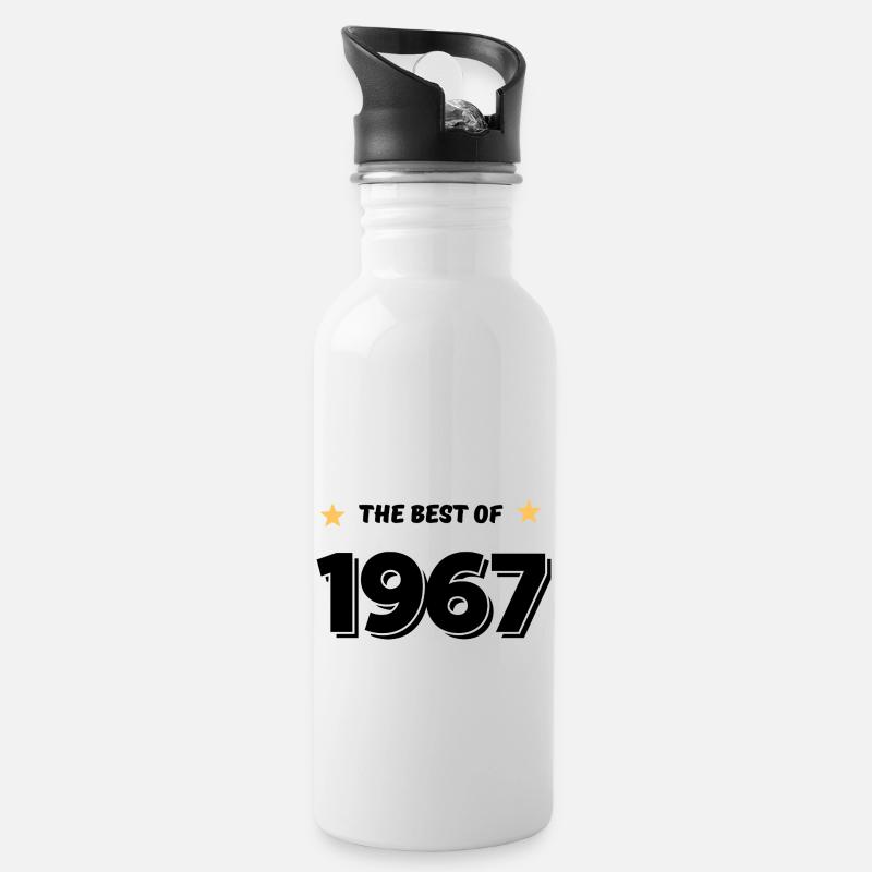 Das Beste von 1967 - Trinkflasche mit integriertem Trinkhalm - Weiß