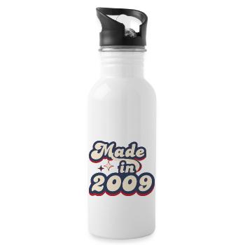 Made in 2009 retro - Water bottle with straw - white - Right