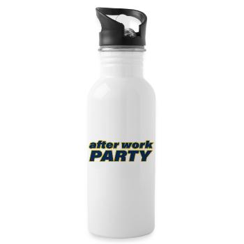 AFTER WORK PARTY - Water bottle with straw - white - Right