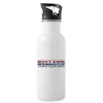 Holland Where My Story Began - Water bottle with straw - white - Right