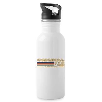 1945 - Trinkflasche mit integriertem Trinkhalm - Weiß - Rechts