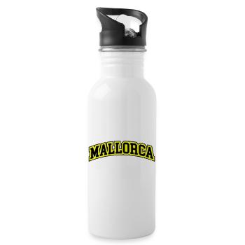 Mallorca lettering - Water bottle with straw - white - Right