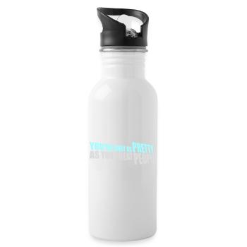 You're Only As Pretty As You Treat People Ehrlich - Water bottle with straw - white - Right