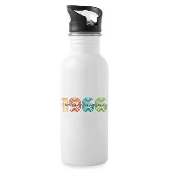Vintage 1966 - Trinkflasche mit integriertem Trinkhalm - Weiß - Rechts