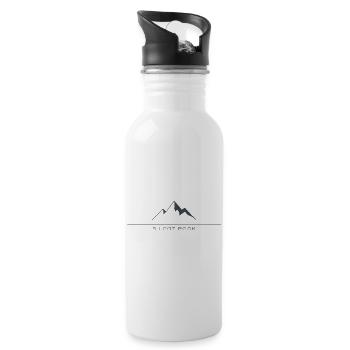 Silent Peak Dunkelgrau - Trinkflasche mit integriertem Trinkhalm - Weiß - Rechts
