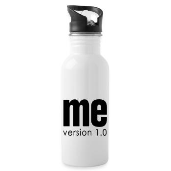 me version 1 - Trinkflasche mit integriertem Trinkhalm - Weiß - Rechts