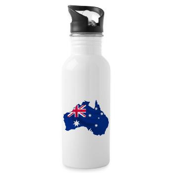 australia - Gourde avec paille intégrée - blanc - Droite