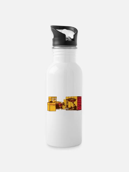 pong1960 - Water bottle with straw - white
