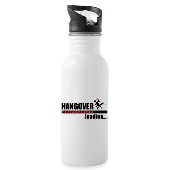 Hangover loading - Water bottle with straw - white - Right