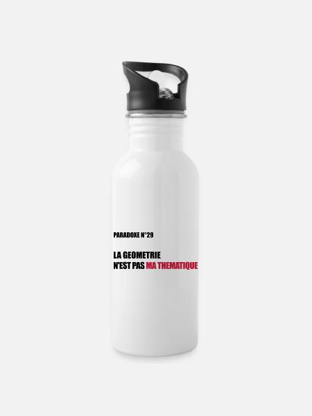 PARADOXE geometrie - Gourde avec paille intégrée - blanc