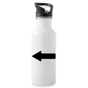 pfeil - Trinkflasche mit integriertem Trinkhalm - Weiß - Rechts