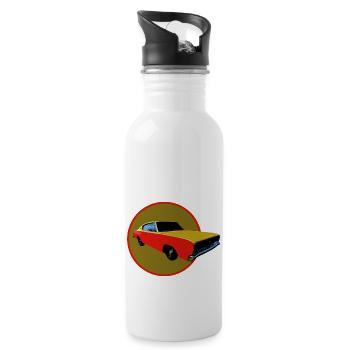 Klassiker - Trinkflasche mit integriertem Trinkhalm - Weiß - Rechts