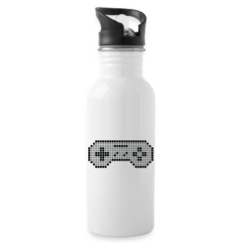 8-bit gamepad 02 - Water bottle with straw - white - Right