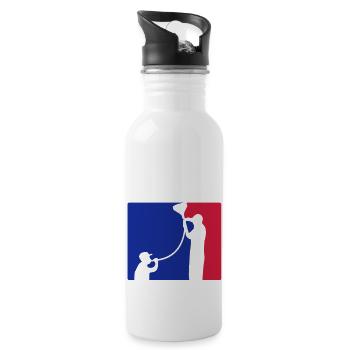 Biertrichter Liga - Trinkflasche mit integriertem Trinkhalm - Weiß - Rechts