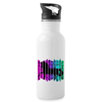 Pferd - Trinkflasche mit integriertem Trinkhalm - Weiß - Rechts