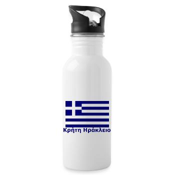 Kreta Iraklion Heraklion - Trinkflasche mit integriertem Trinkhalm - Weiß - Rechts