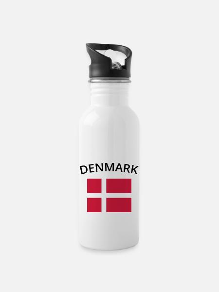 denmark - Gourde avec paille intégrée - blanc