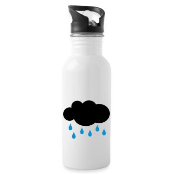 rain - Water bottle with straw - white - Right
