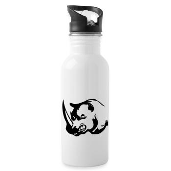 Gym Power III - Trinkflasche mit integriertem Trinkhalm - Weiß - Rechts