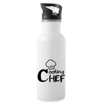 Cooking Chef - Trinkflasche mit integriertem Trinkhalm - Weiß - Rechts