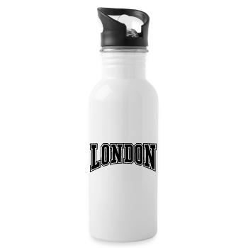 london_college_gewellt - Trinkflasche mit integriertem Trinkhalm - Weiß - Rechts