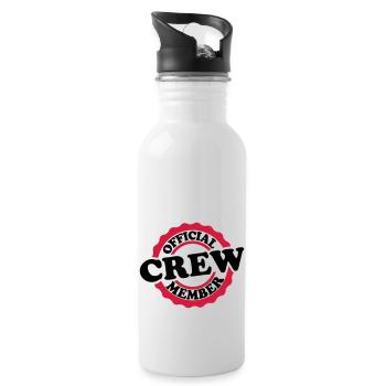 Cool Official Crew Member Stamp - Gourde avec paille intégrée - blanc - Droite