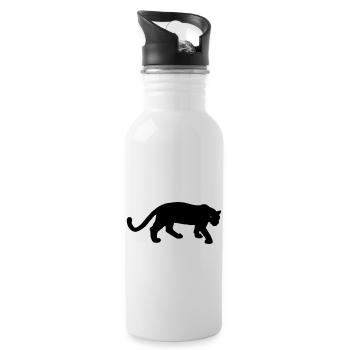 panther - Water bottle with straw - white - Right