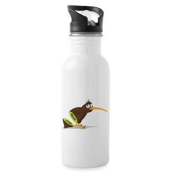 Kiwi bird - Water bottle with straw - white - Right