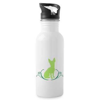 Kurzhaar Chihuahua - Trinkflasche mit integriertem Trinkhalm - Weiß - Rechts