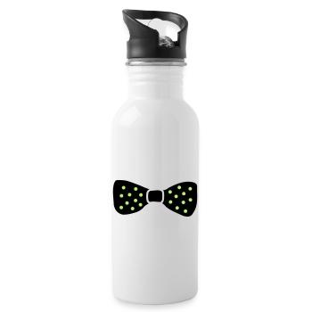 bow_tie - Water bottle with straw - white - Right