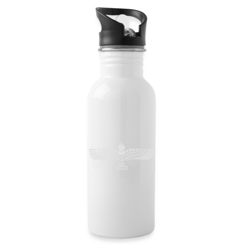 adlerweiss - Trinkflasche mit integriertem Trinkhalm