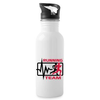 Running Team - Water bottle with straw - white - Right