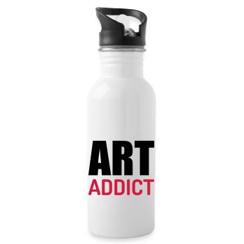 Artist / Art / Künstler / Artiste / Music / Kunst - Water bottle with straw - white - Right
