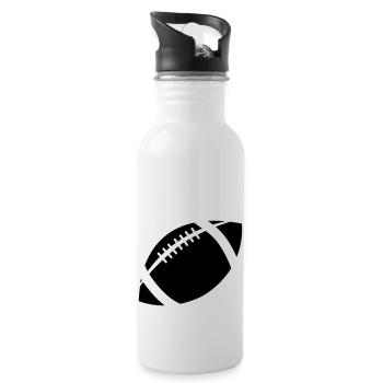 football - Trinkflasche mit integriertem Trinkhalm - Weiß - Rechts