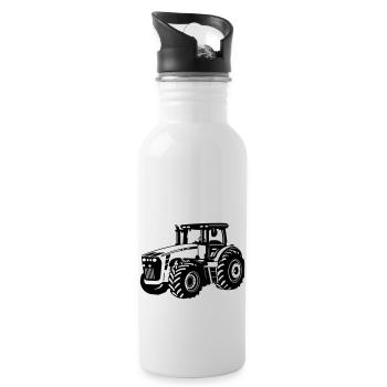 Tractor - Water bottle with straw - white - Right