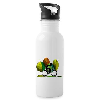 Cyclist - Water bottle with straw - white - Right