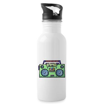 Old school music - Water bottle with straw - white - Right