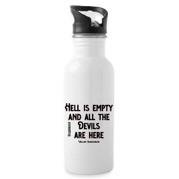 HELL IS EMPTY AND ALL THE DEVILS ARE HERE XO429 - Gourde avec paille intégrée - blanc - Droite