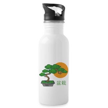 Bonsai Small Tree - Water bottle with straw - white - Right