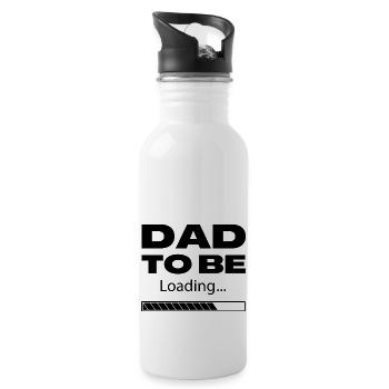 Dad To Be Loading Black - Water bottle with straw - white - Right