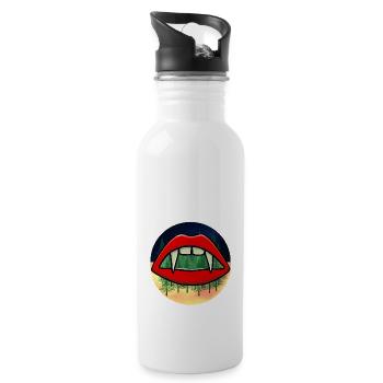 Karpaten Rumänien Kaukasus Blutsauger Blut - Trinkflasche mit integriertem Trinkhalm - Weiß - Rechts