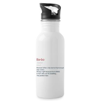 Babo SFRJ Balkan Geschenk Jugoslawien Jugo - Trinkflasche mit integriertem Trinkhalm - Weiß - Rechts