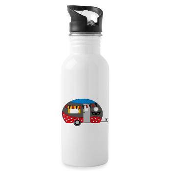 camping - Water bottle with straw - white - Right