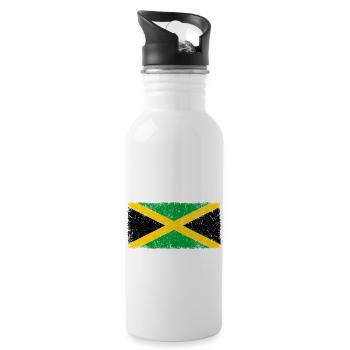 Jamaïque - Gourde avec paille intégrée - blanc - Droite