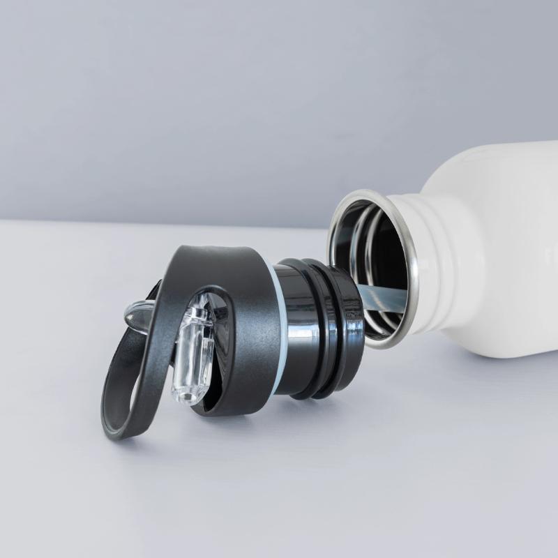 Water bottle with straw