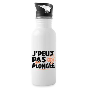 Je Peux Pas J'ai Plongée Diving Cadeau Plongeur - Gourde avec paille intégrée - blanc - Droite