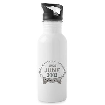 Seit Juni 2002 - Trinkflasche mit integriertem Trinkhalm - Weiß - Rechts