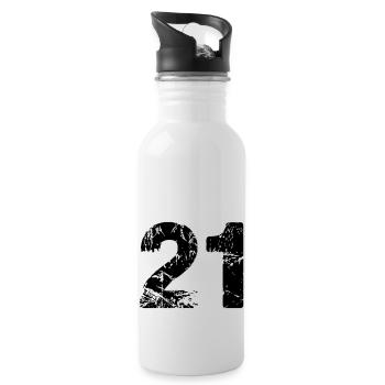 21 - Water bottle with straw - white - Right