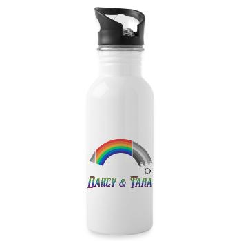 Heartstopper Rainbow Darcy and Tara LBGTQIA+ - Water bottle with straw - white - Right