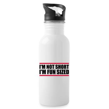 Not short fun sized - Water bottle with straw - white - Right